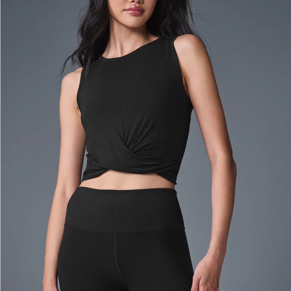 ALO Yoga Black Cover Tank